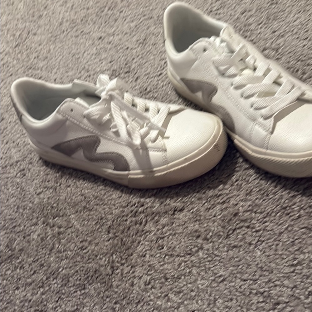 White and Gray Sneakers